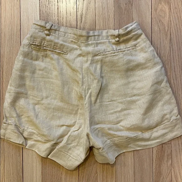 Faithfull the Brand Light Tan Linen Shorts size US 2 - Picture 4 of 7